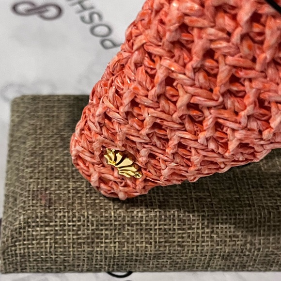 LELE SADOUGHI NWT AUTHENTIC WOVEN RAFFIA KNOTTED APRICOT COLOR HEADBAND - Picture 9 of 11